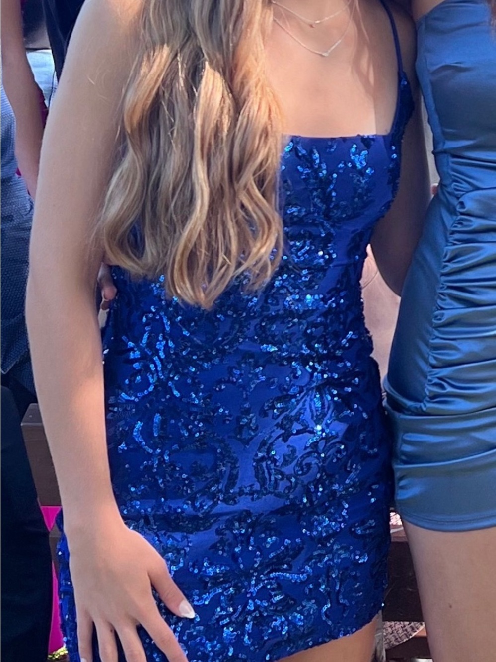 Homecoming Sequin Party Dress - Royal Blue